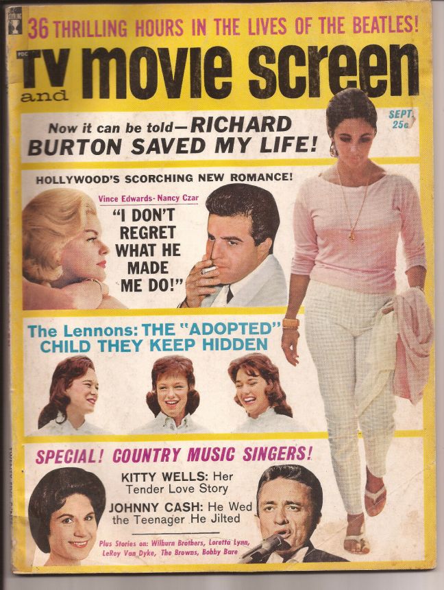 TV AND MOVIE SCREEN magazine side cover September 1964