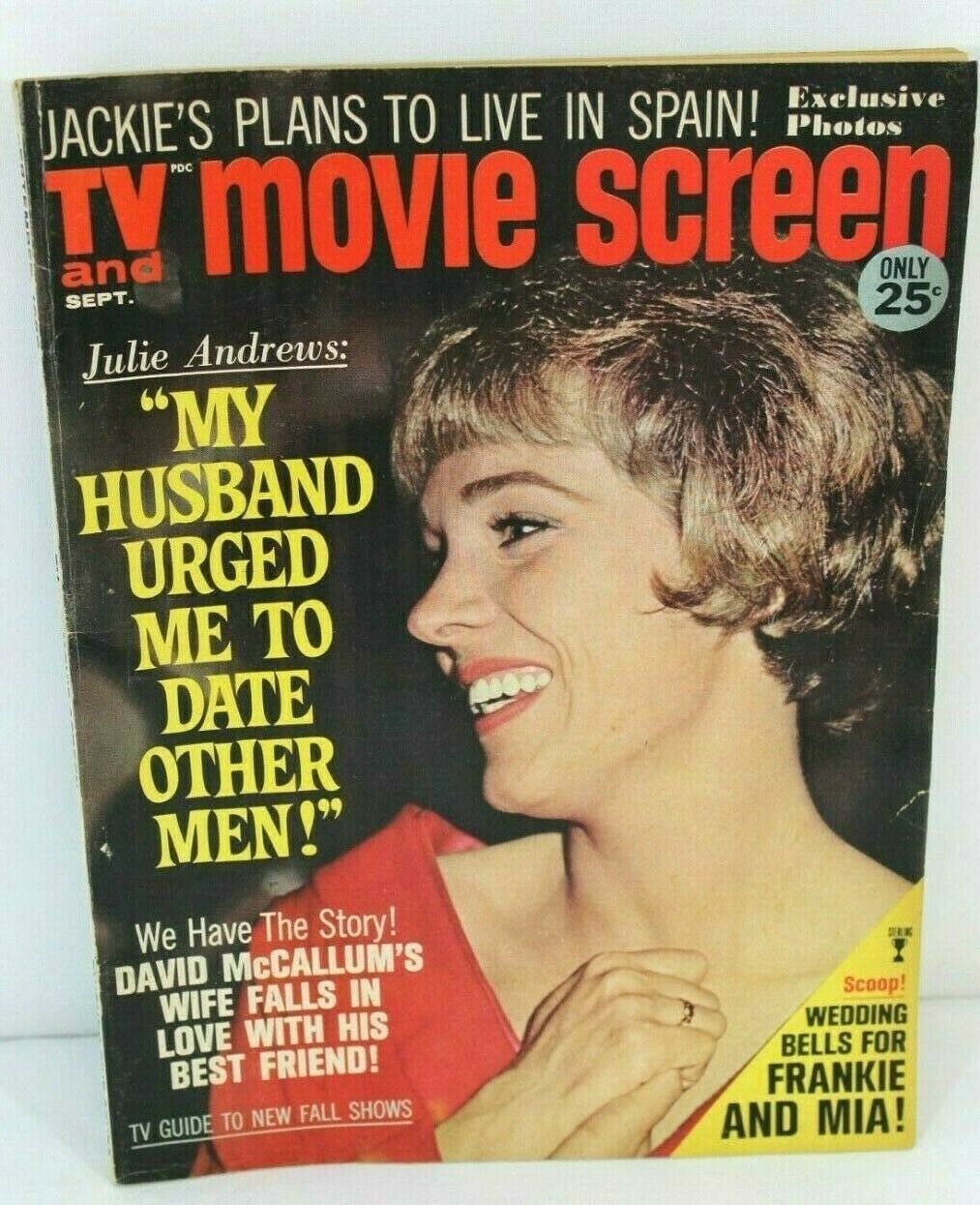 TV AND MOVIE SCREEN magazine side cover September 1966