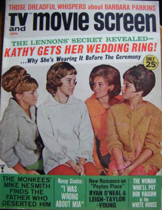 TV AND MOVIE SCREEN magazine side cover January 1967