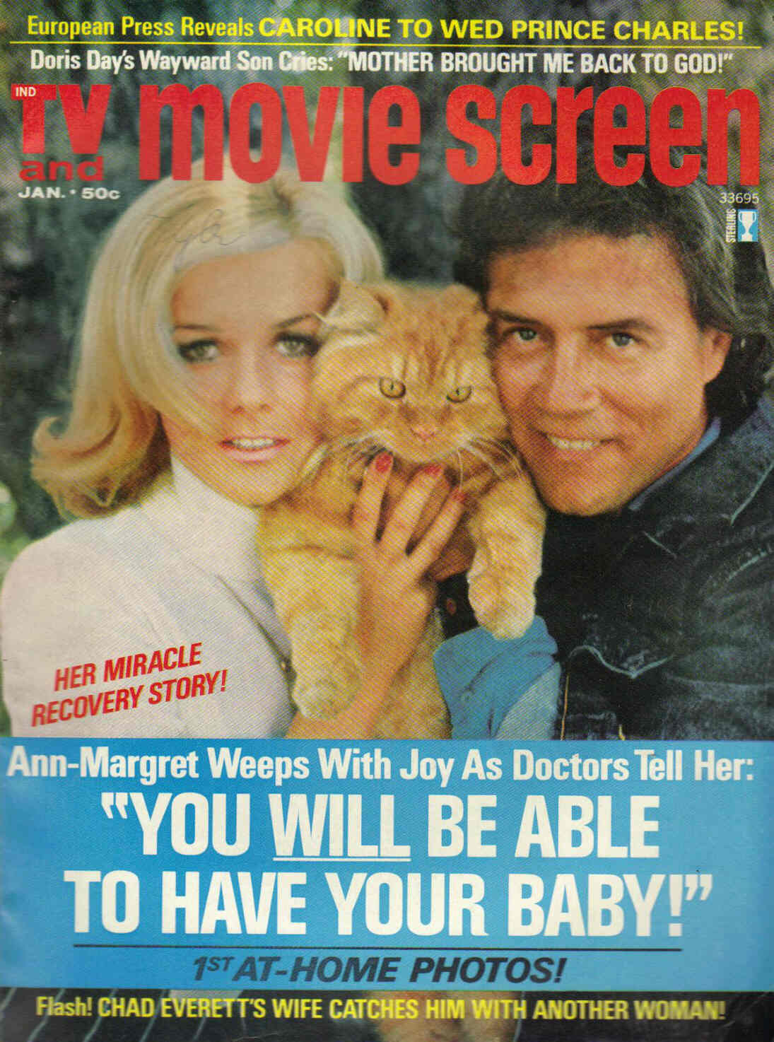 TV AND MOVIE SCREEN magazine side cover January 1973