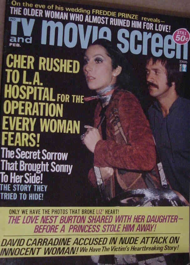 TV AND MOVIE SCREEN magazine side cover February 1975