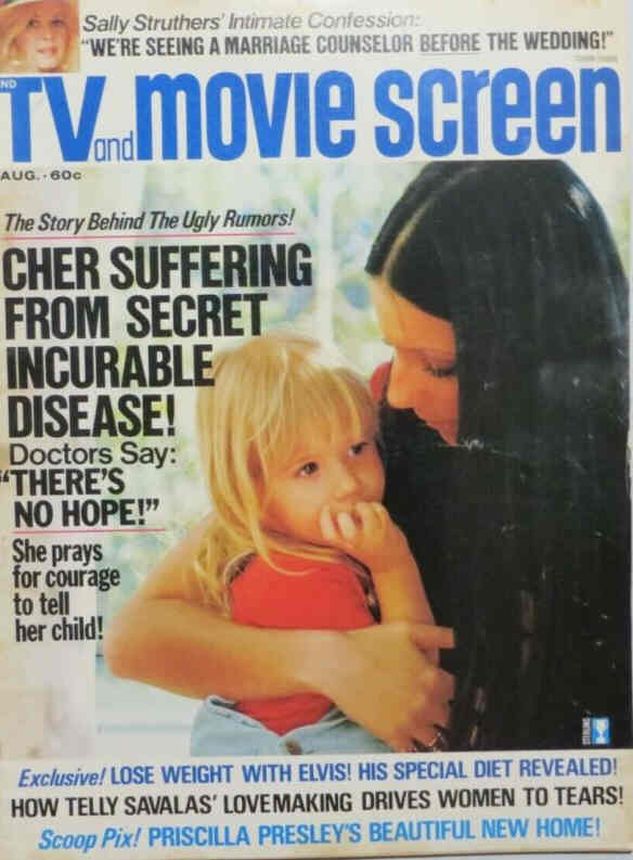 TV AND MOVIE SCREEN magazine side cover August 1975