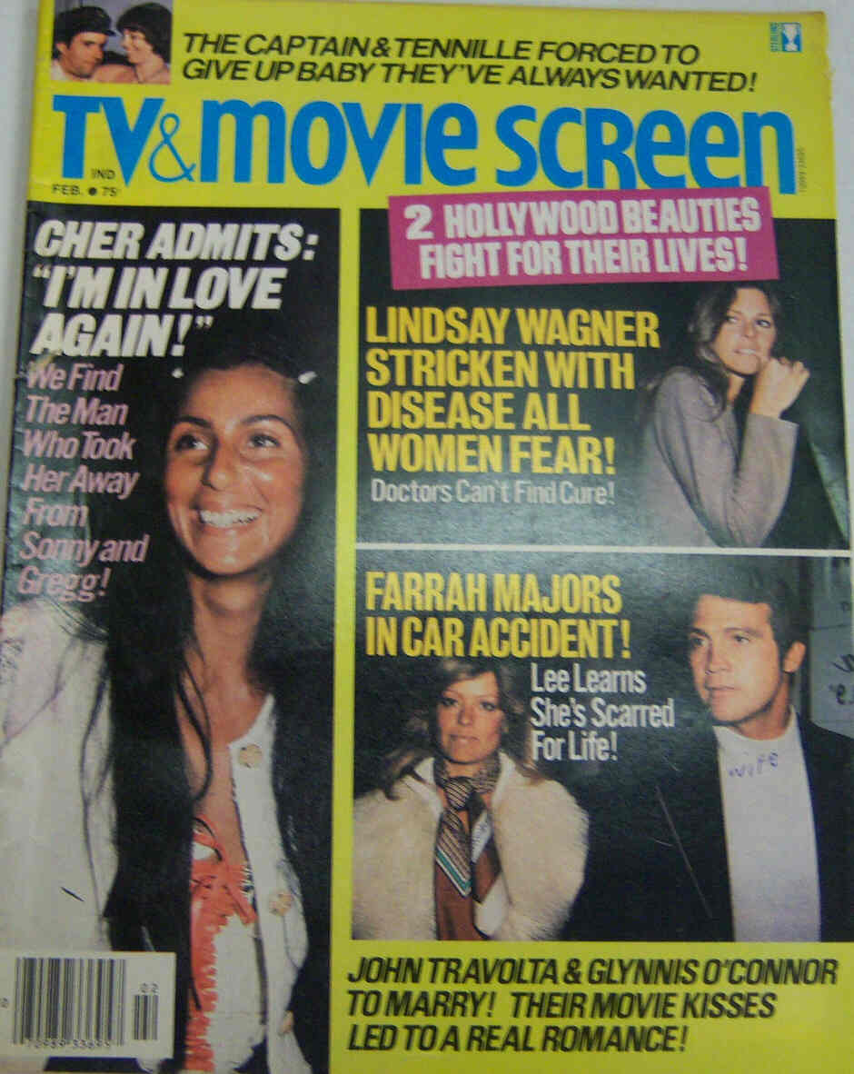 TV AND MOVIE SCREEN magazine side cover February 1977