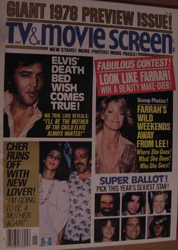 TV AND MOVIE SCREEN magazine side cover January 1978