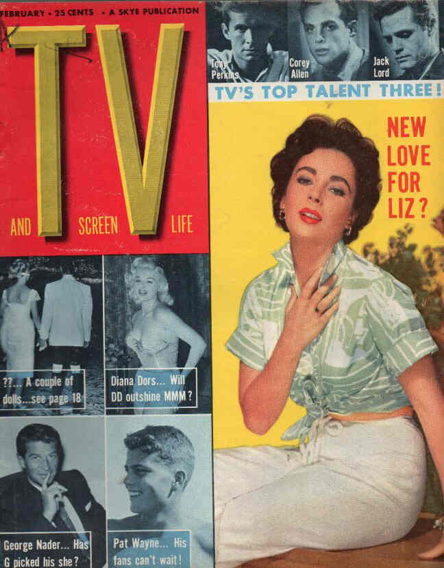 TV AND SCREEN LIFE magazine side cover Issue 1 Vol 1 # 1 - February 1957