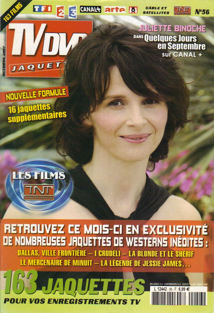 TV DVD JAQUETTES magazine side cover Issue 56 October 2007