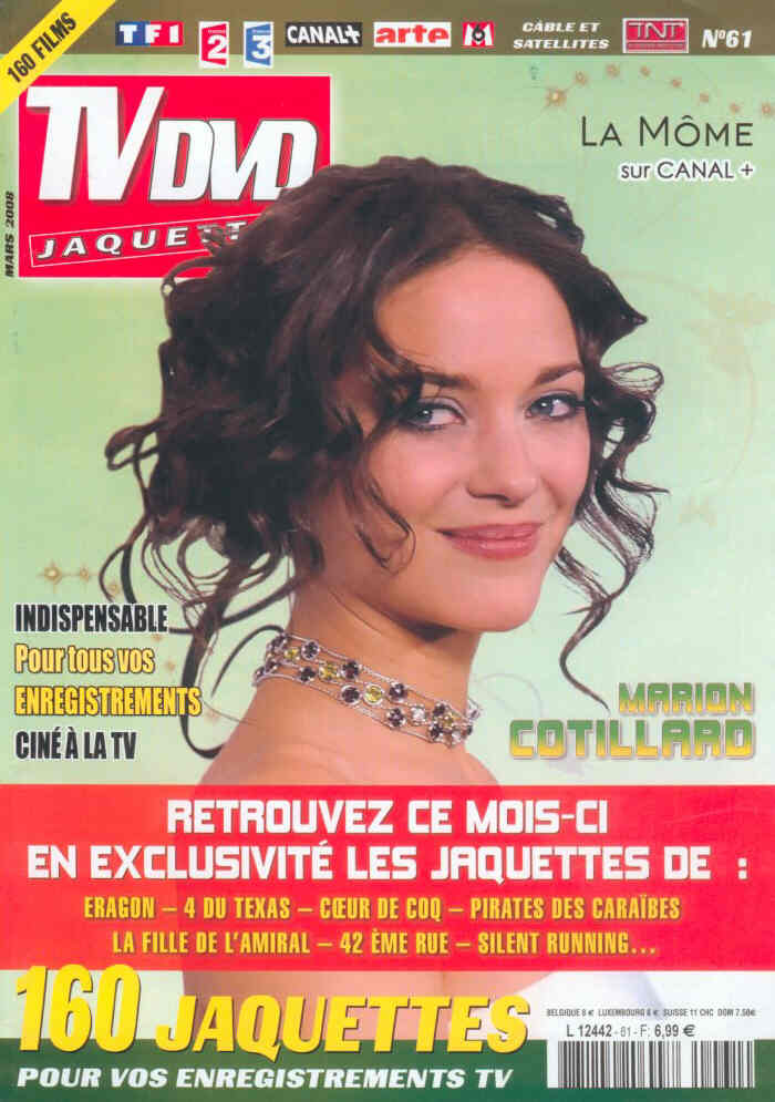 TV DVD JAQUETTES magazine side cover Issue 61 March 2008