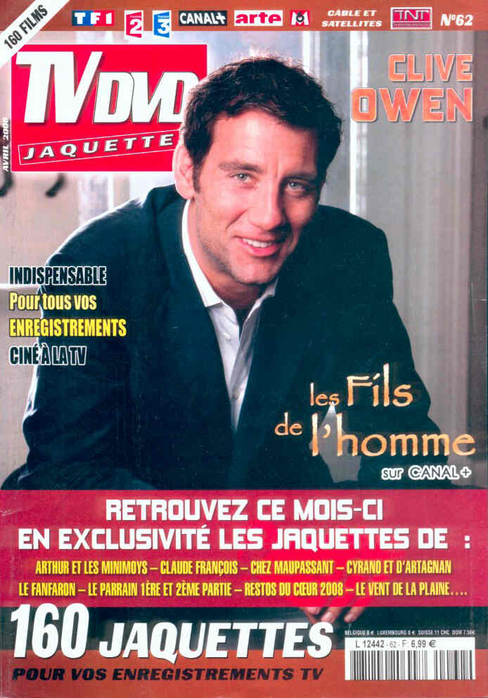TV DVD JAQUETTES magazine side cover Issue 62 April 2008