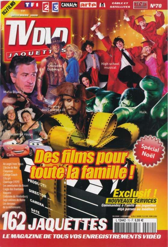 TV DVD JAQUETTES magazine side cover Issue 70 December 2008