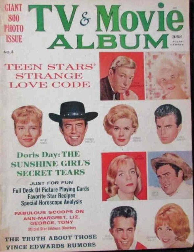 TV AND MOVIE ALBUM magazine side cover Issue 4  1962
