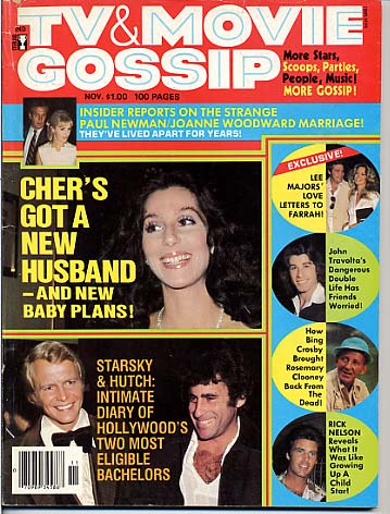 TV AND MOVIE GOSSIP magazine side cover Issue 3 November 1976