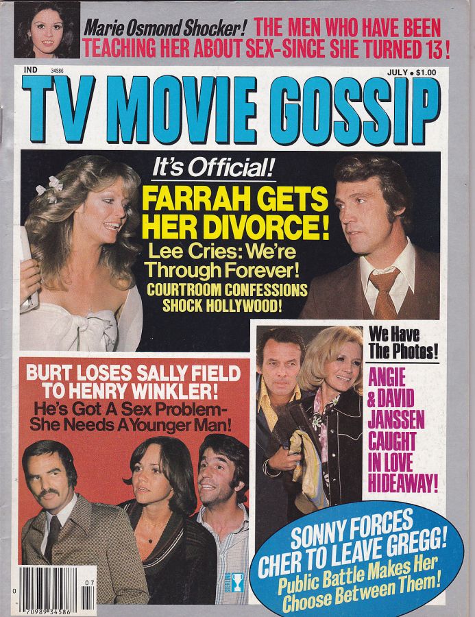 TV AND MOVIE GOSSIP magazine side cover July 1977