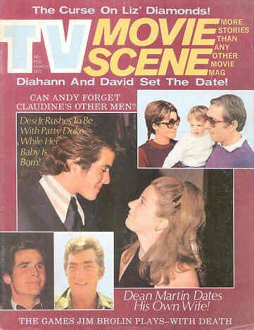 TV MOVIE SCENE magazine side cover Issue 6 March 1971