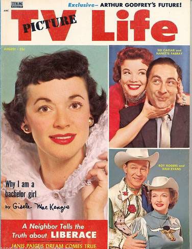 TV PICTURE LIFE magazine side cover August 1956