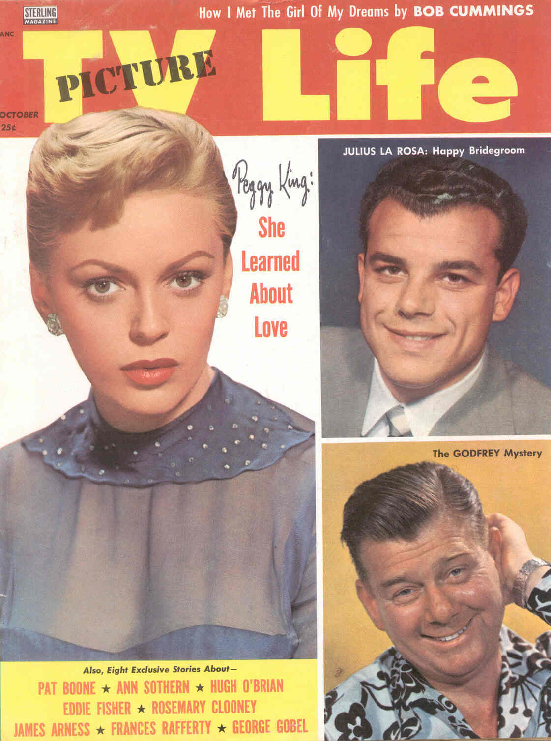 TV PICTURE LIFE magazine side cover October 1956