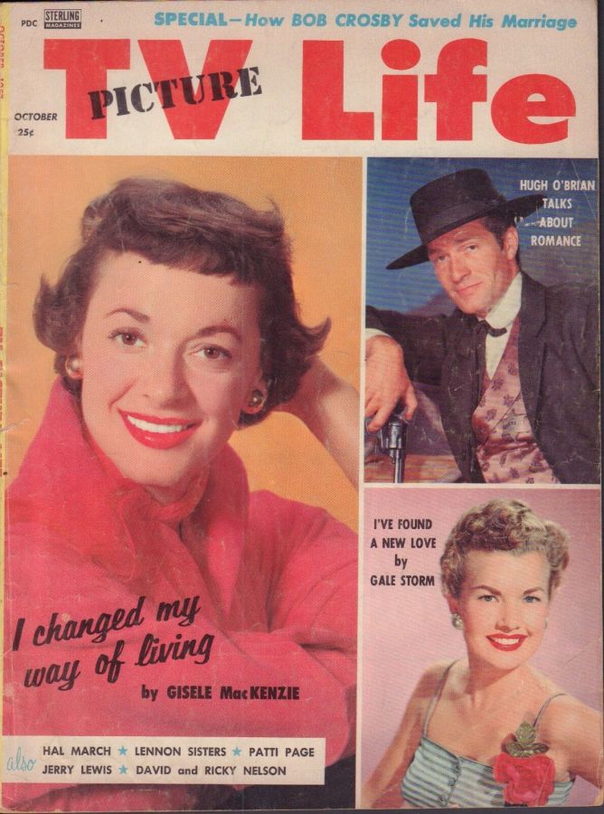TV PICTURE LIFE magazine side cover October 1957