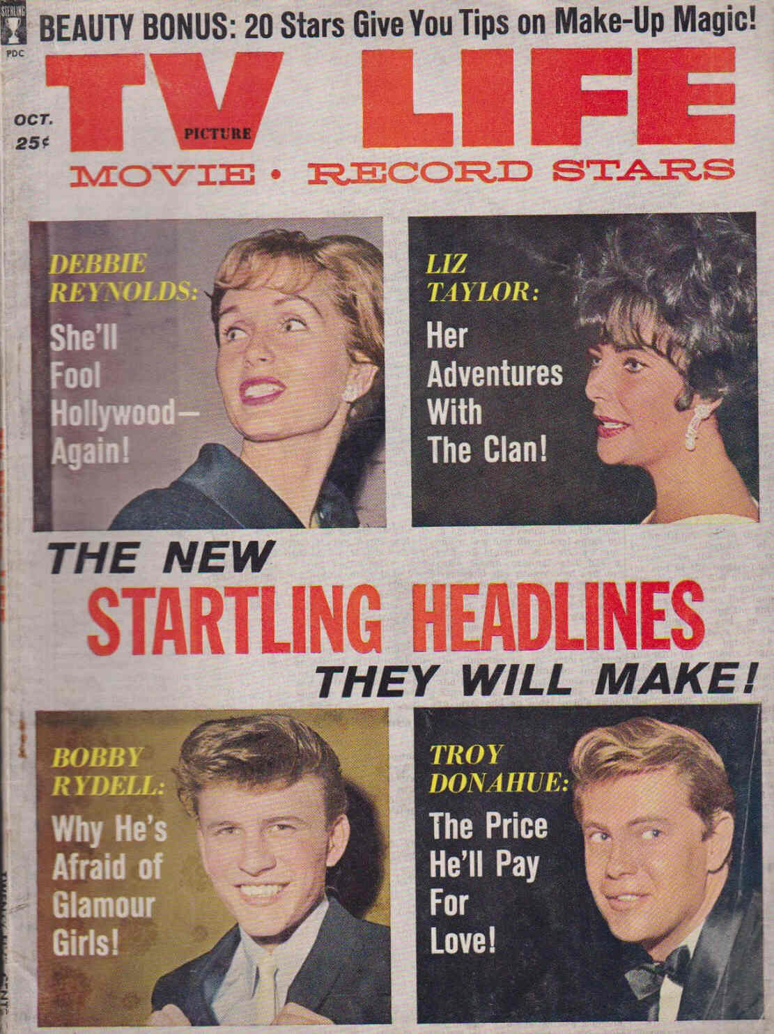 TV PICTURE LIFE magazine side cover October 1961