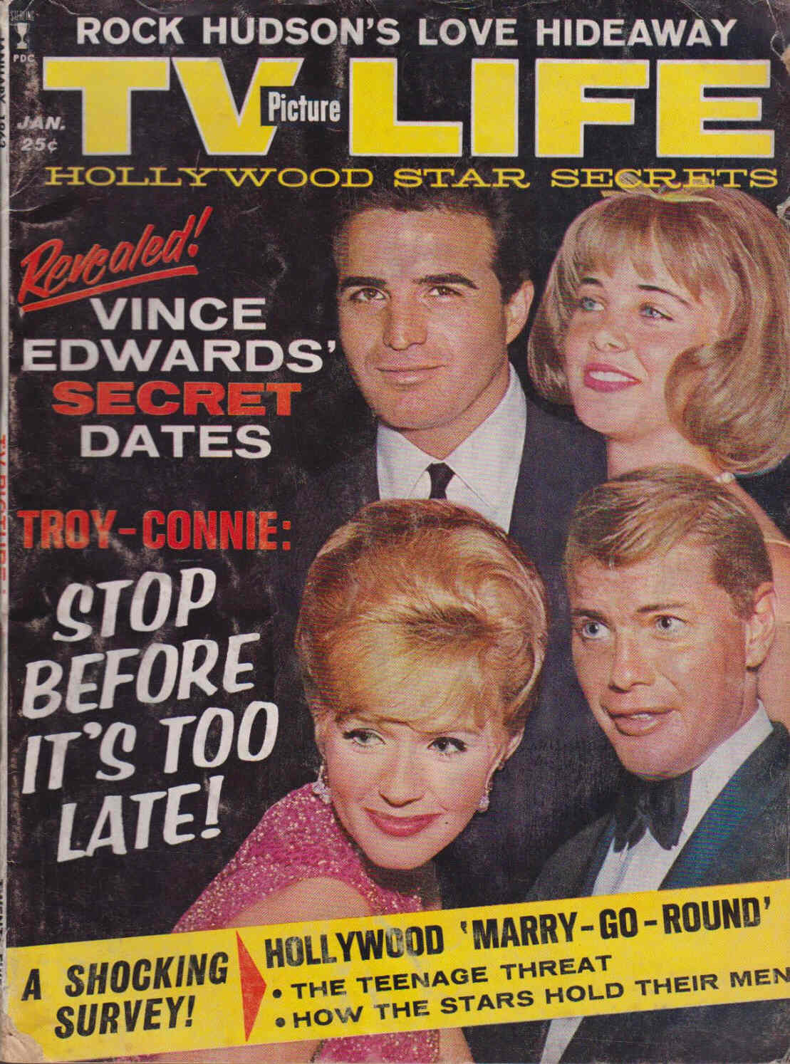 TV PICTURE LIFE magazine side cover January 1963