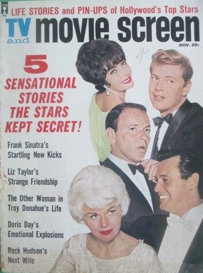 TV AND MOVIE SCREEN magazine side cover  November 1961