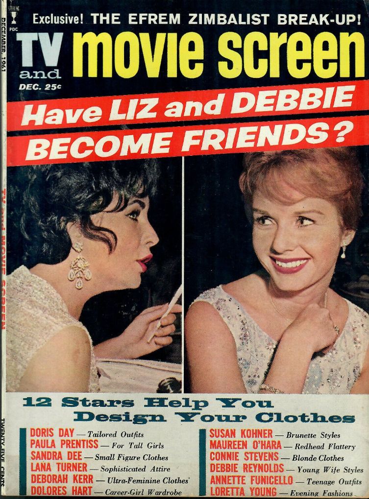 TV AND MOVIE SCREEN magazine side cover  December 1961