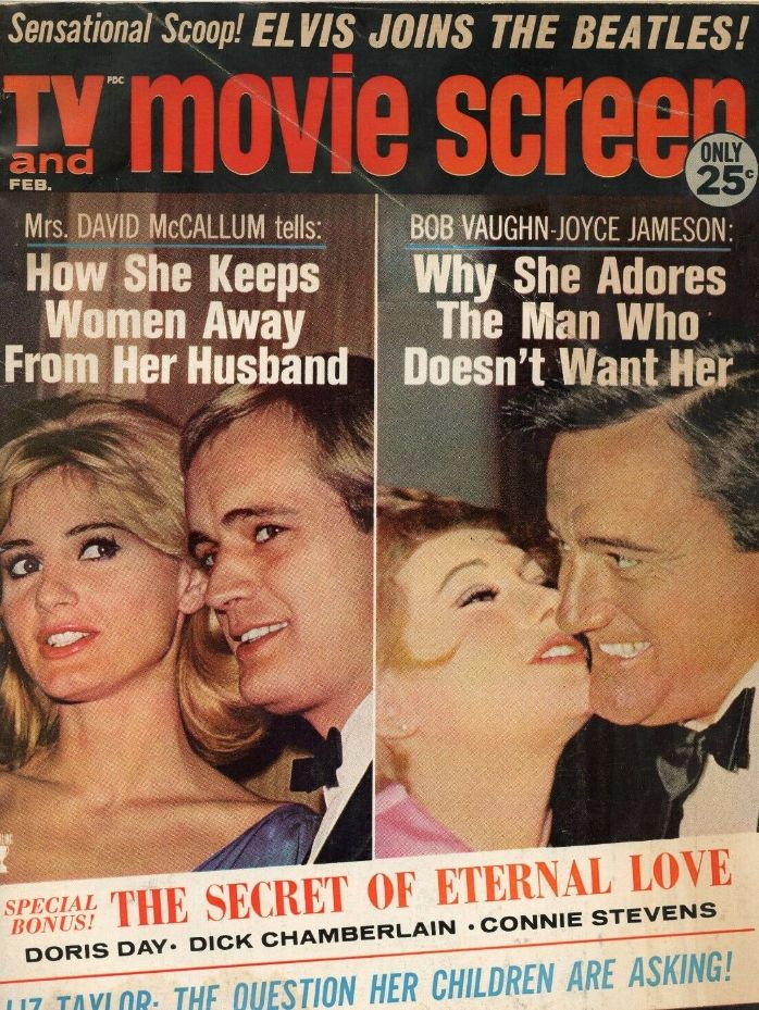 TV AND MOVIE SCREEN magazine side cover  February 1966