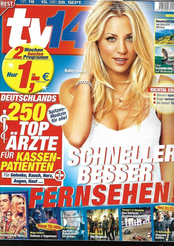 TV FOURTEEN AUSTRIA magazine side cover Issue 19 15 September 2018