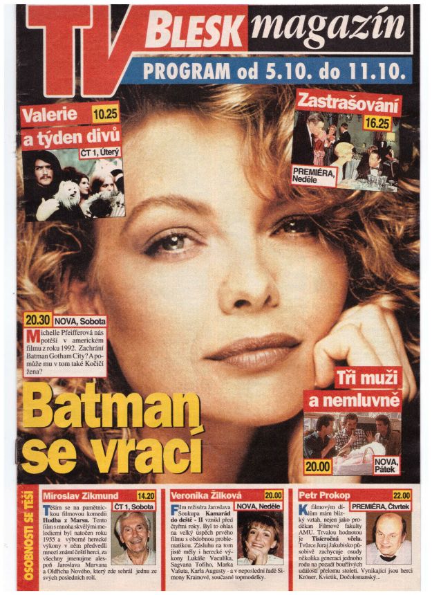 TV BLESK MAGAZIN magazine side cover 5 October 1993