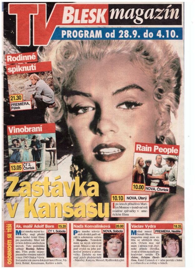 TV BLESK MAGAZIN magazine side cover 28 September 1996