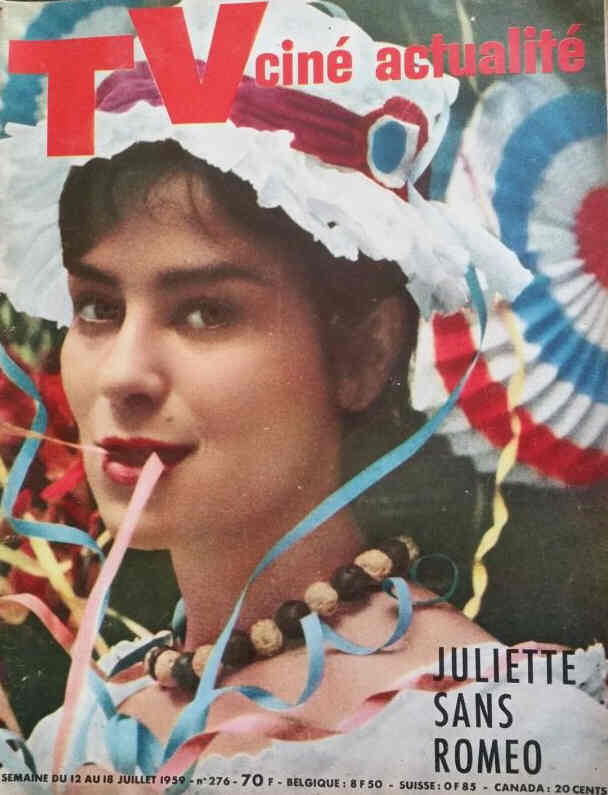 TV CINE ACTUALITE magazine side cover Issue 276 12 July 1959