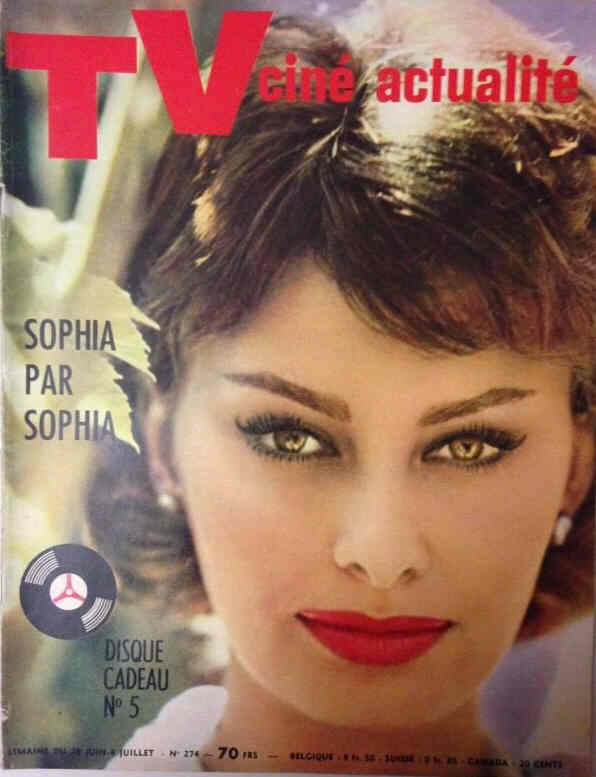 TV CINE ACTUALITE magazine side cover Issue 274 28 June 1959