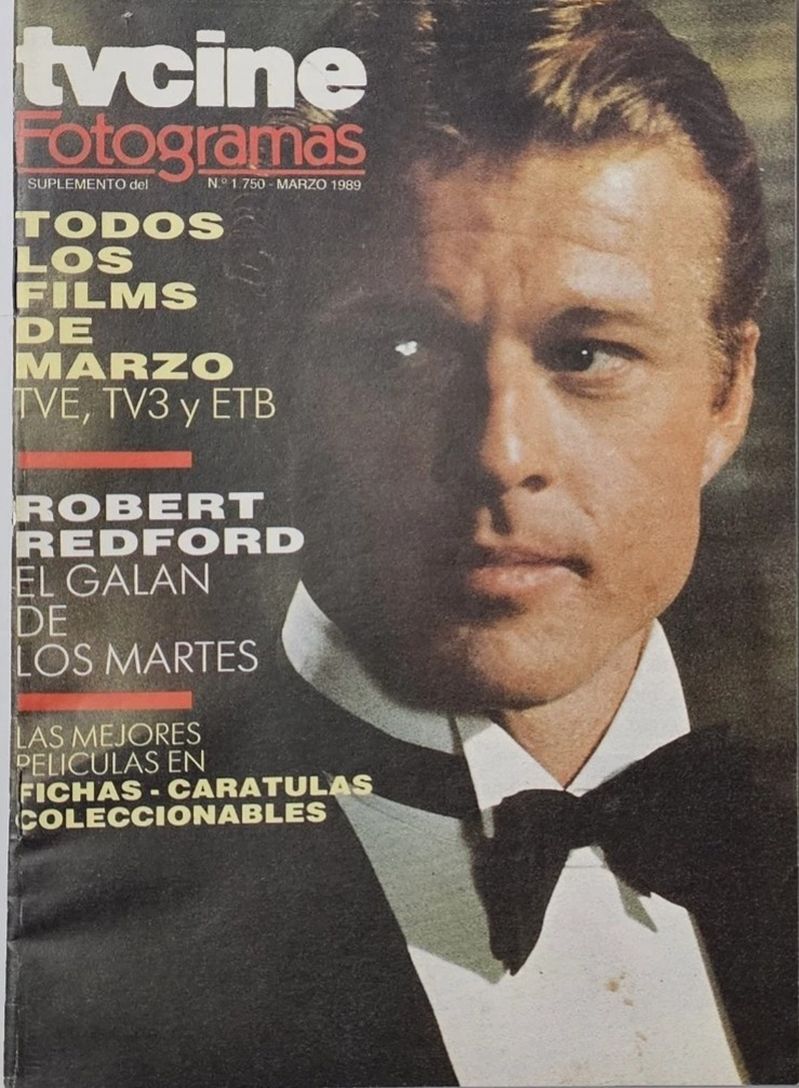 TV CINE FOTOGRAMAS magazine side cover Issue 1750  March 1989