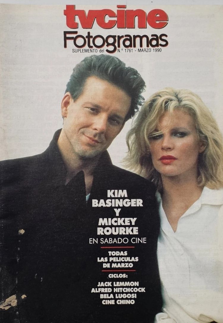 TV CINE FOTOGRAMAS magazine side cover Issue 1761  March 1990