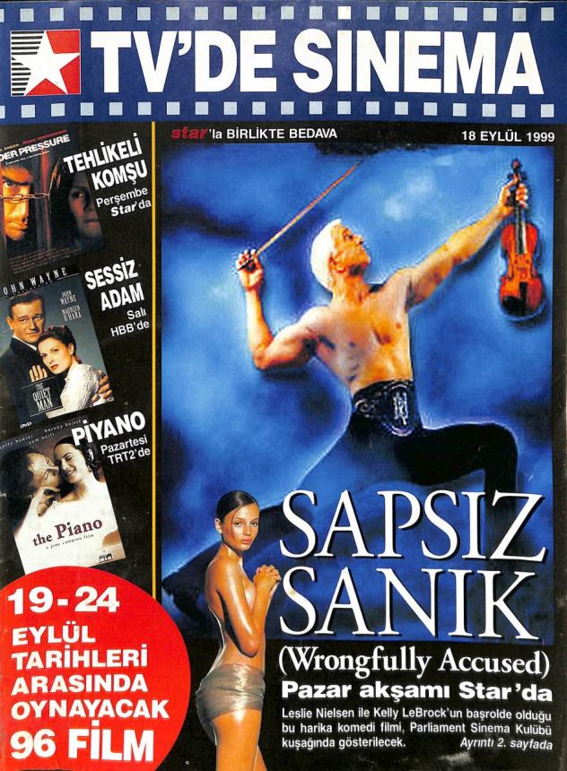 TVDE SINEMA magazine side cover 18 September 1999