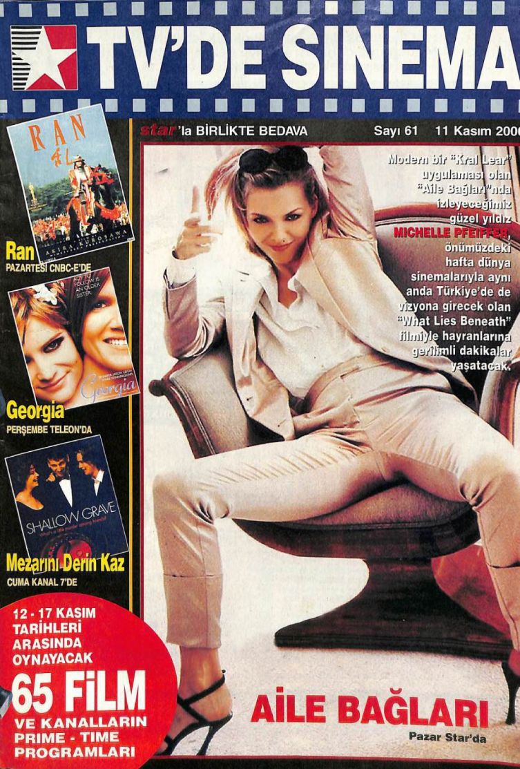TVDE SINEMA magazine side cover Issue 61 11 November 2000