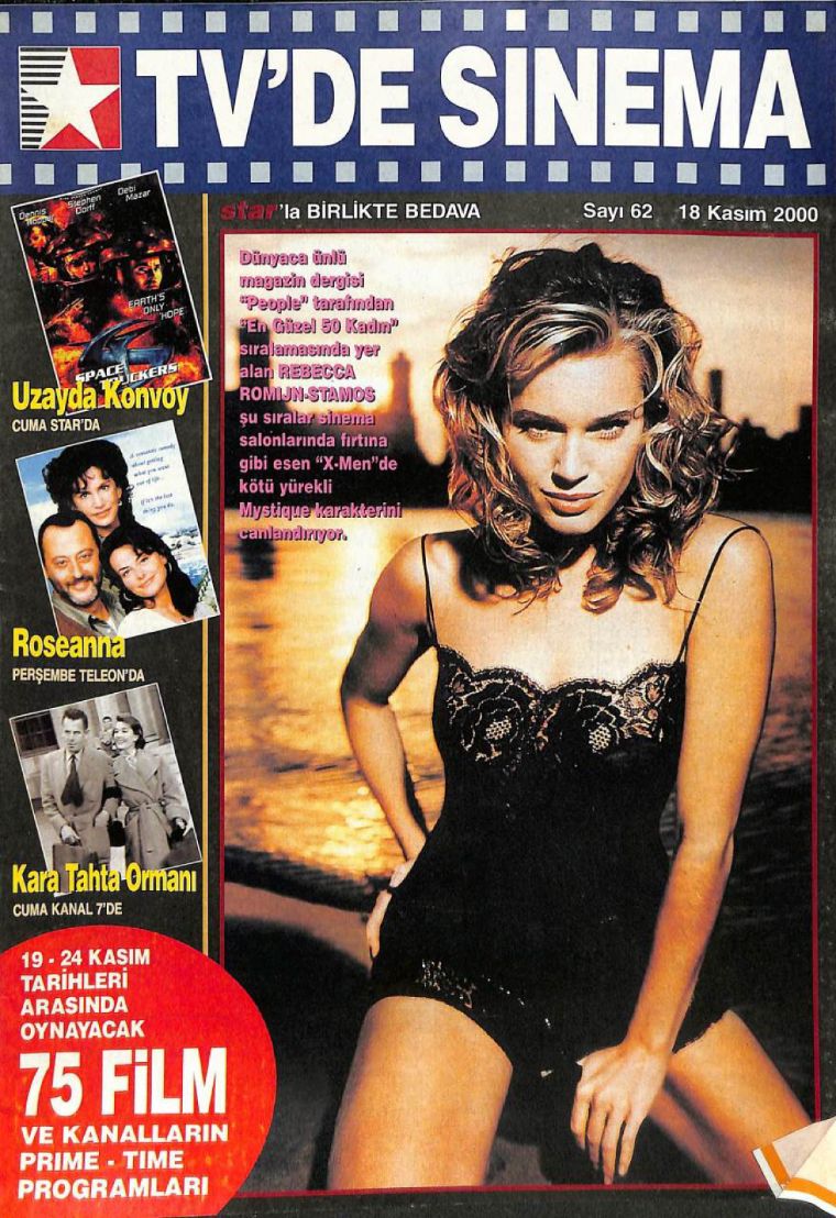 TVDE SINEMA magazine side cover Issue 62 18 November 2000