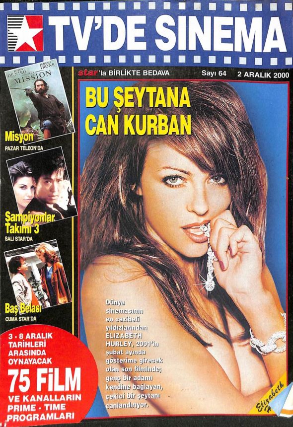 TVDE SINEMA magazine side cover Issue 64 2 December 2000
