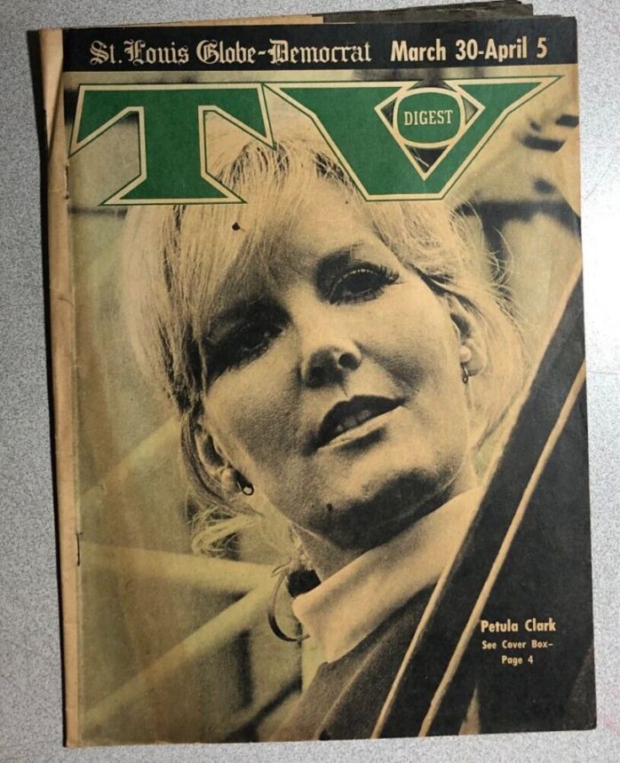 TV DIGEST magazine side cover 30 March 1968