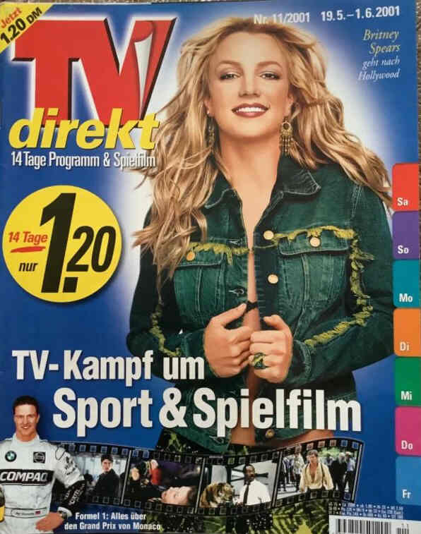 TV DIREKT magazine side cover 19 May 2001