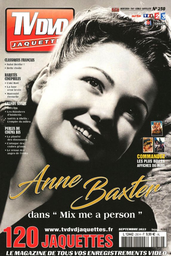 TV DVD JAQUETTES magazine side cover Issue 250  September 2023