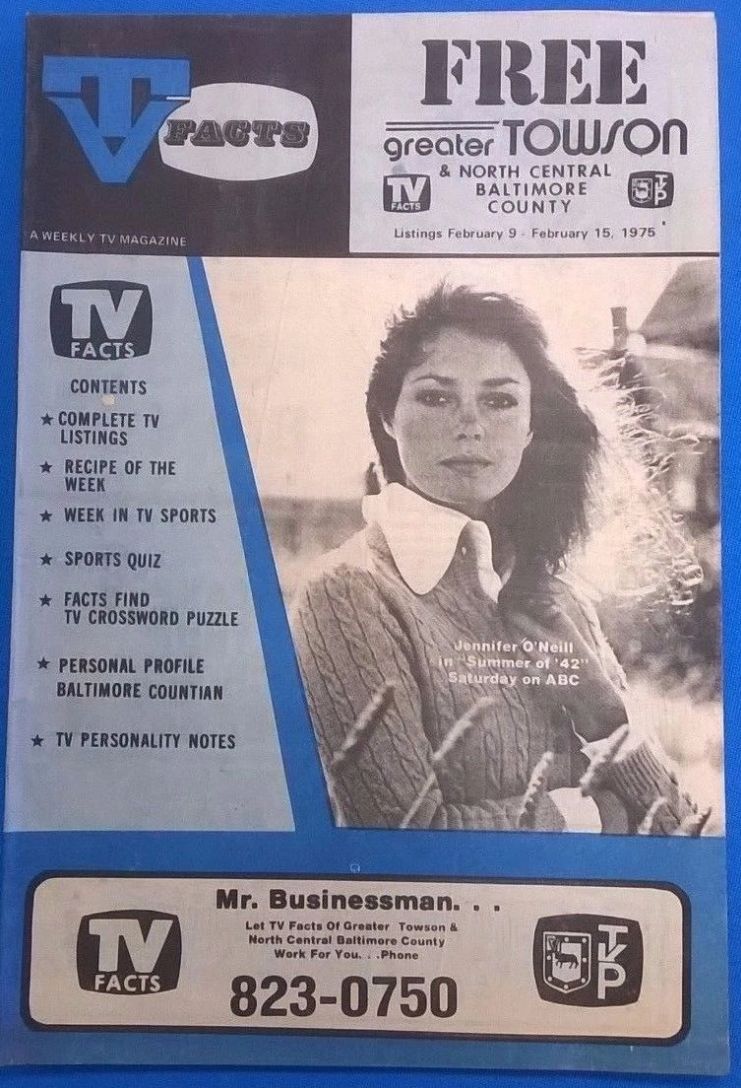 TV FACTS magazine side cover 9 February 1975