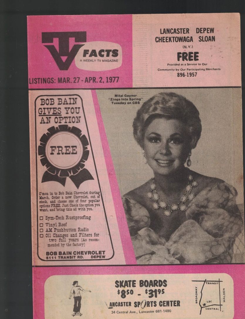 TV FACTS magazine side cover 27 March 1977