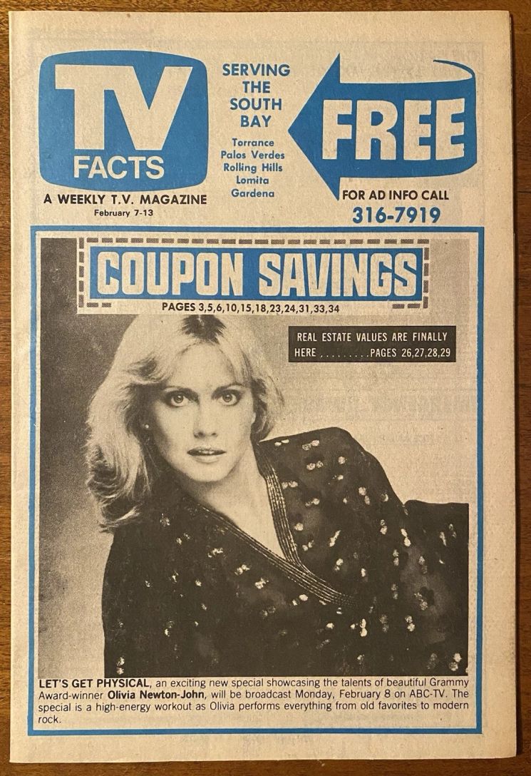 TV FACTS magazine side cover 7 February 1982