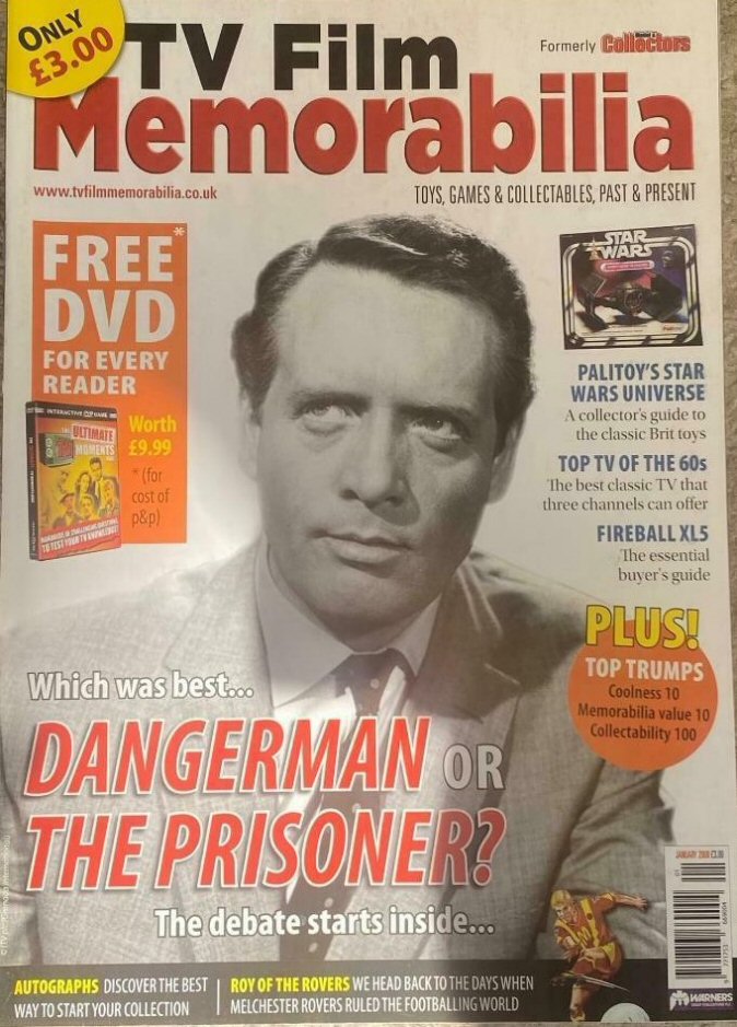 TV FILM MEMORABILIA magazine side cover Issue 9  January 2008