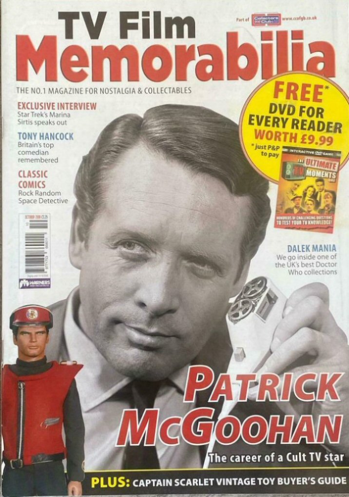 TV FILM MEMORABILIA magazine side cover Issue 18  October 2008