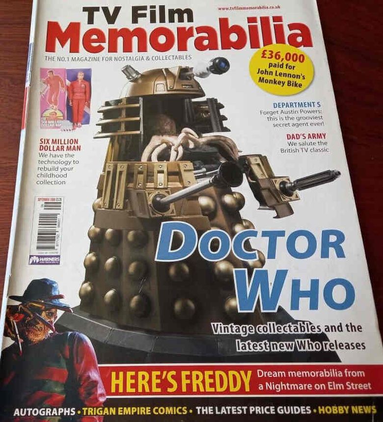TV FILM MEMORABILIA magazine side cover Issue 17  September 2008
