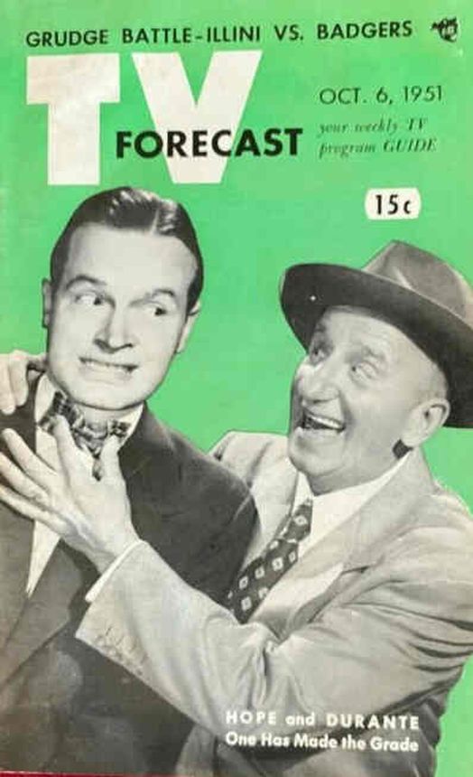 TV FORECAST magazine side cover 6 October 1951