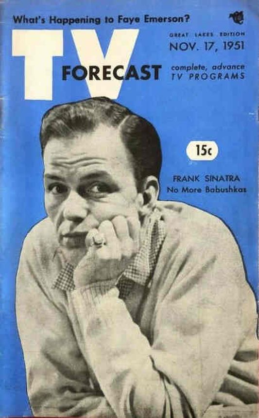 TV FORECAST magazine side cover 17 November 1951
