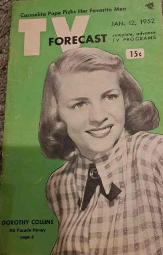 TV FORECAST magazine side cover 12 January 1952