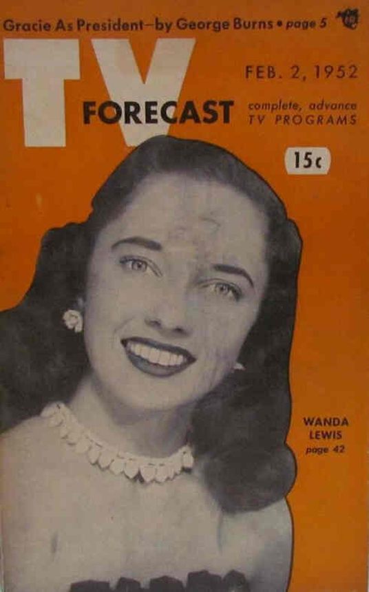 TV FORECAST magazine side cover 2 February 1952