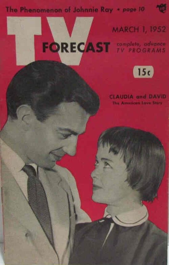 TV FORECAST magazine side cover 1 March 1952
